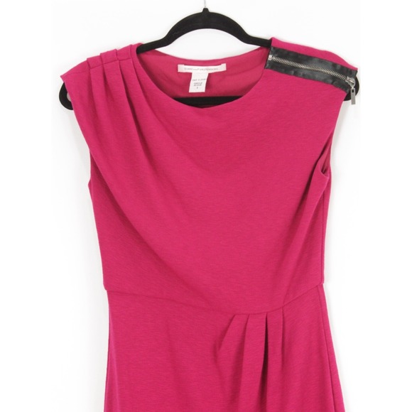 Diane Von Furstenberg Marchona Dress size 2 Pink Draped Pleated Sleeveless - Picture 3 of 9